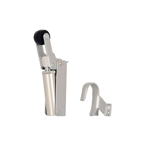 Freno retenedor de puerta de aluminio niquelado