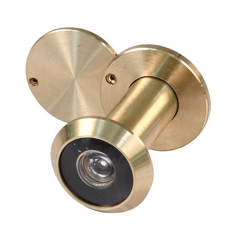 Mirilla dorada de 14 mm de ø para puertas de 35 a 60 mm