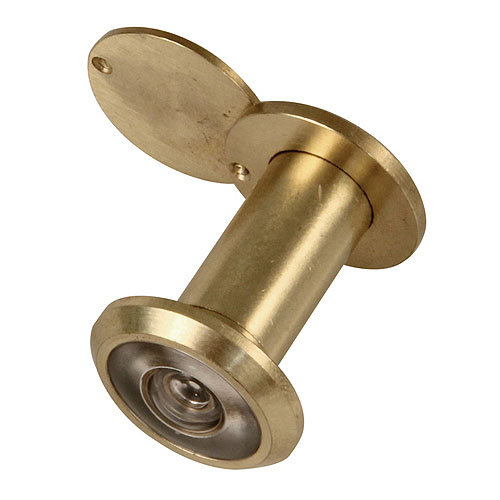 Mirilla dorada de 14 mm de ø para puertas de 35 a 60 mm