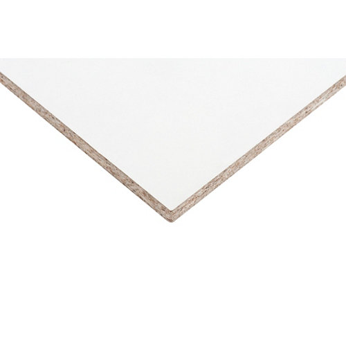 Kit pasamanos de aluminio en color negro mate ovalada de 2m soportes incluidos 24 Tablero aglomerado en melamina blanco de 60x120x1 cm (anchoxaltoxgrosor)