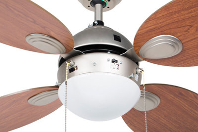 Ventilador de techo con luz INSPIRE Maurice 106 cm Marrón AC Ventilador de techo con luz INSPIRE Maurice 106 cm Marrón AC