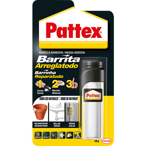 Masilla bicomponente barrita arreglatodo pattex 48 gr blanco