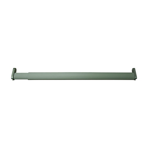 Kit barra de ropero extensible y soportes ovalada de 0 4 m de largo y 30x15 mm ø