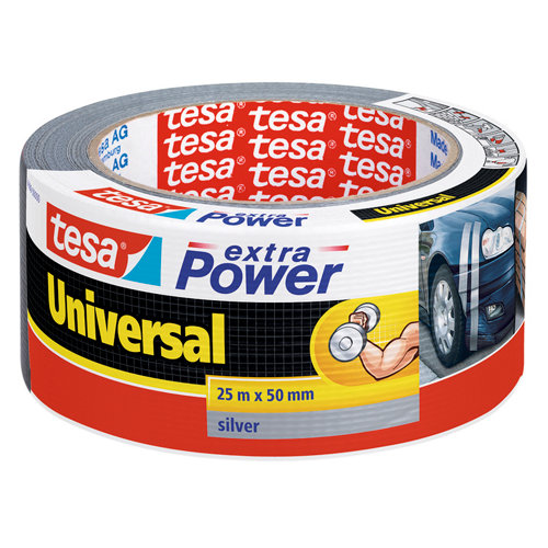 Cinta de reparación extra power tesa 25 m x 50 mm gris