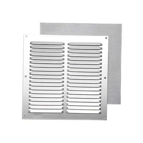 Rejilla de ventilación de aluminio natural de 20x20x0.8 mm