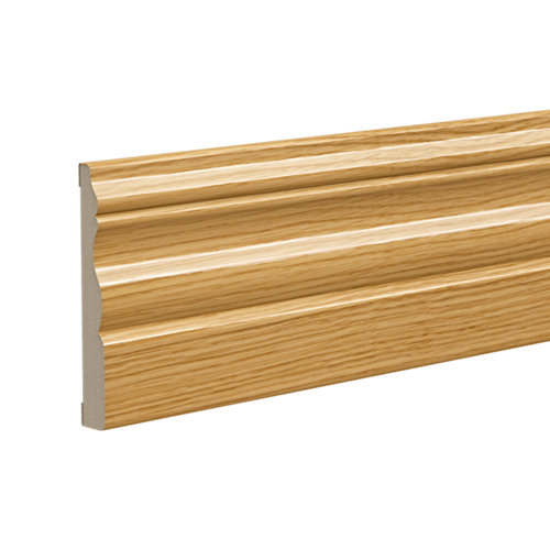 Trasera de mdf lacada roble clasic 122x244x0,32 cm (anchoxaltoxgrosor) 27 Jamba de mdf roble barnizado 90x12 mm x 2,25 m (ancho x grueso x largo)