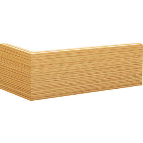 Trasera de mdf lacada roble clasic 122x244x0,32 cm (anchoxaltoxgrosor) 26 Rodapié roble de mdf 9 cm con pasacable