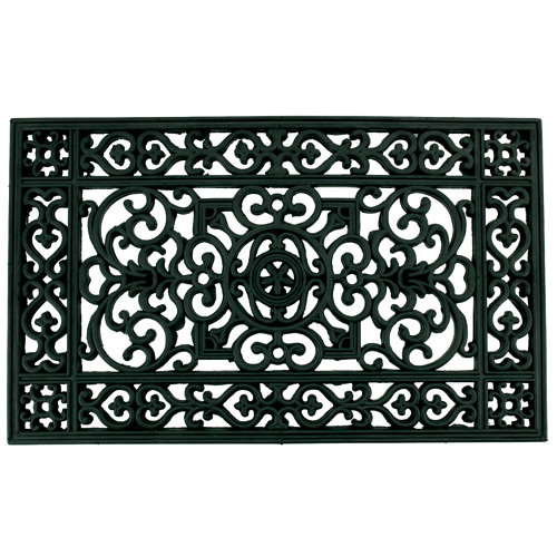 Felpudo negro de caucho 45 x75 cm