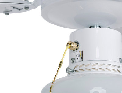 Ventilador de techo con luz INSPIRE Barbade 91 cm Blanco AC Ventilador de techo con luz Inspire Barbade Ref. 13831454