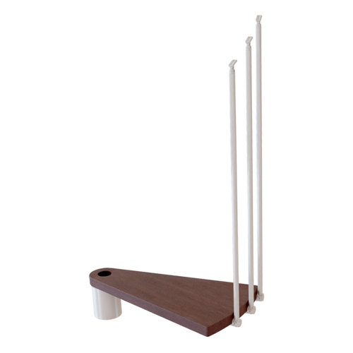 Soporte y remate para barra de armario lateral spaceo de zamak blanco 26 Kit de peldaños ring para escalera de diametro 148cm blanco/nogal