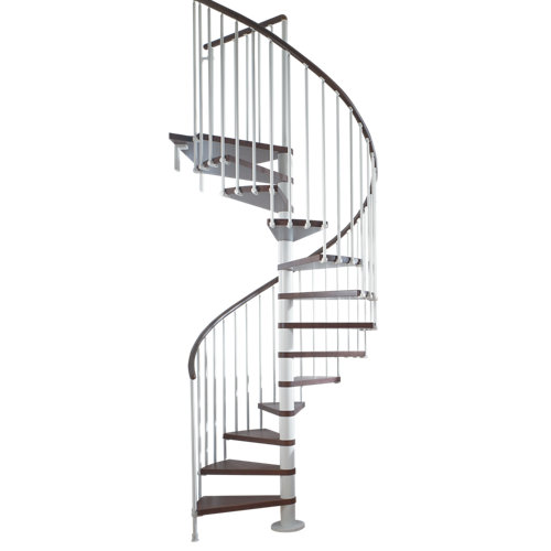 puerta berna gris de apertura izquierda de 62.5 cm 26 Escalera de caracol ring circular uso interior diametro 158cm en blanco/nogal