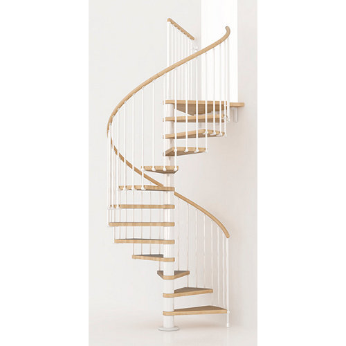 Puerta doble acristalada bari premium blanco d 7x145 cm 28 Escalera de caracol ring circular uso interior diametro 158cm en blanco/natural