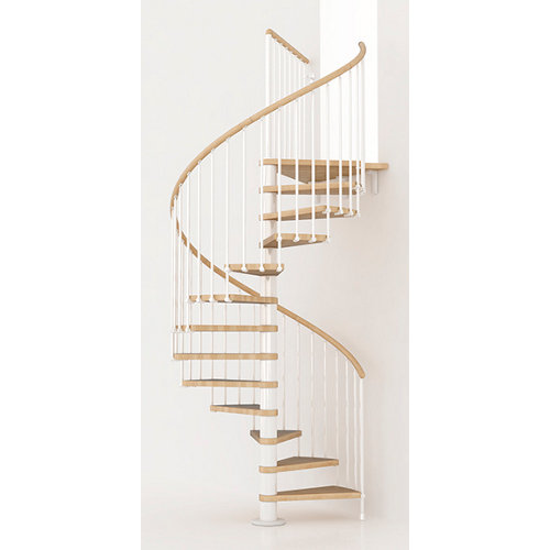 Bolsa ahorra espacio de plástico de 60x90 cm 26 Escalera de caracol ring circular uso interior diametro 138cm en blanco/natural