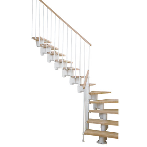puerta lisboa sapelly de apertura derecha de 125 cm 24 Escalera 1/4 de giro long uso interior ancho 75 cm acabado blanco/natural