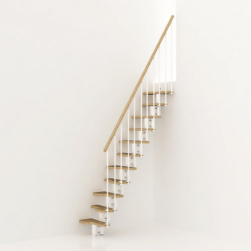 Escalera de paso japones mini uso interior ancho total 65cm blanco/natural