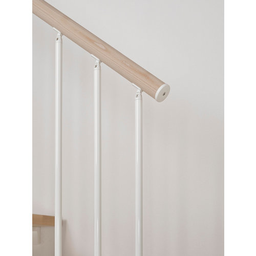 Puerta de interior corredera viena roble de 72.5 cm 28 Kit barandilla long longitud 120cm blanco/natural