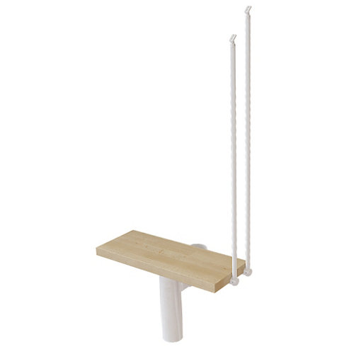 Puerta vilna blanco de apertura derecha de 72.5 cm 27 Kit de peldaños long ancho 75cm blanco/natural
