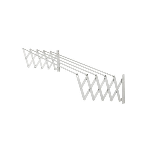 Tendedero barras extensible para pared de acero de 13x121x3 cm