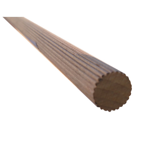 Kit de 6 tapetas en l mdf roble miel 90 x 10 mm 24 Varilla de haya estriada de 15mm de diametro y 1m de largo