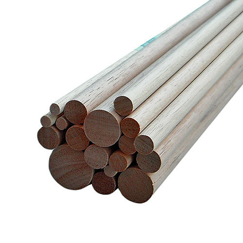Pack 5 rodapié lacado blanco 70x15x2200 24 Varilla de haya lisa de 18mm de diametro y 1m de largo