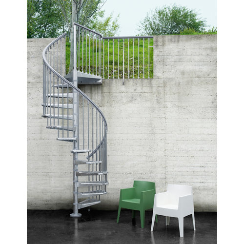 Escalera de caracol steel zink circular uso exterior diametro 120cm galvanizado