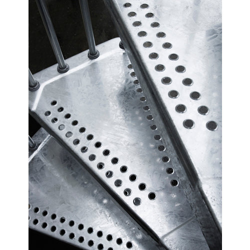 Escalera de paso japones step one uso interior ancho total 60cm cromo/haya 25 Kit de peldaños steel zink para escalera de diametro 120cm galvanizado