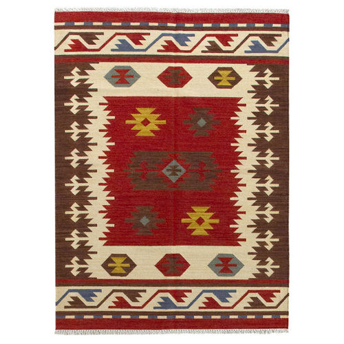 Alfombra multicolor lana kilim kayseri 160 x 230cm