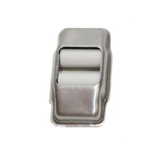Guía cinta para persiana de acero gris / plata de 40x75x19 mm