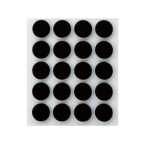 20 antideslizante redondos de goma de 17x17 mm