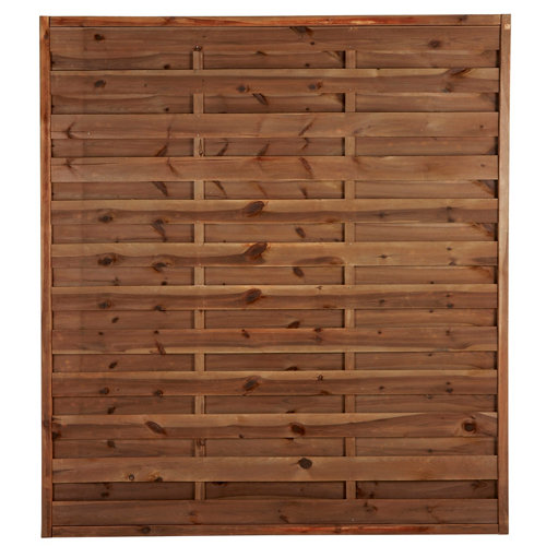 Panel de exterior recto de madera marrón 180x200cm