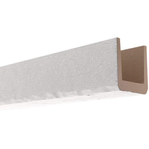 Kit de moldura para casoneto 105 de mdf blanco para puerta corredera 25 Viga en color blanco de 23 cm x 21 cm x 3 m
