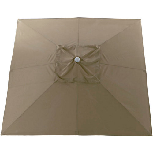 Toldo para parasol de poliéster marrón de 300x300 cm