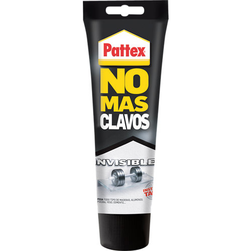 Adhesivo de montaje pattex no más clavos invisible 200 gr