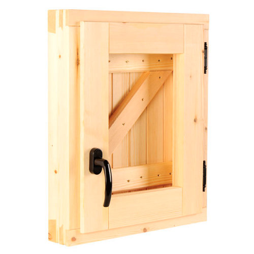 Librería estantería con cuatro baldas spaceo home roble 60x200x30 cm 25 Ventana de madera practicable de 50x60 cm
