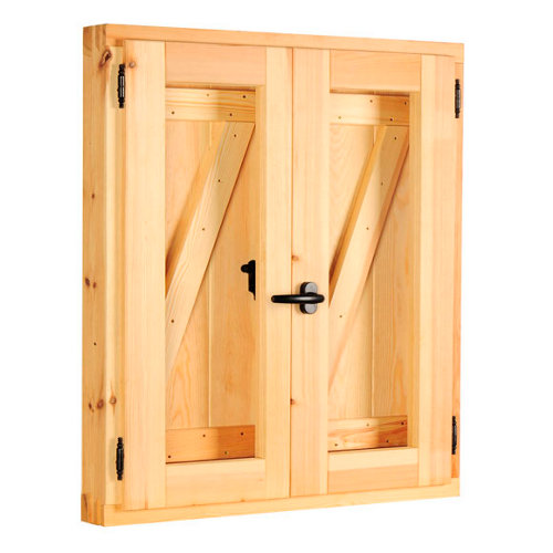 Armario spaceo home mallorca roble correderas interior gris 240x160x60cm 27 Ventanal de madera practicable de 80x100cm