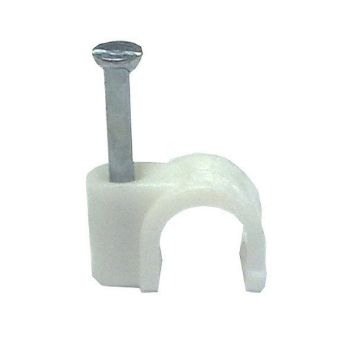 Bolsa de 50 grapas blancas para cable tv