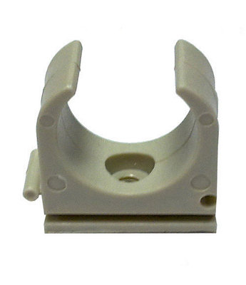 Bolsa de 10 grapas clip LEXMAN grises para tubo de 25 mm