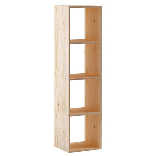 Cajonera 4 cajones serie home roble cambrian 74x50x45cm (altoxanchoxfondo cm) 28 Estantería de madera en kit dinamic de 36,2x140x33 cm y 50 kg max, por balda