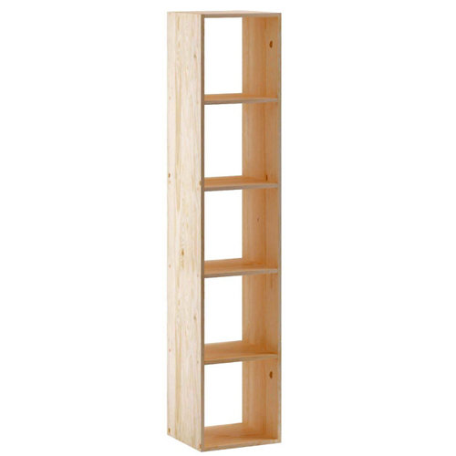 Tablero aglomerado con 4 cantos pino de 59,7x120x1,6 cm (anchoxaltoxgrosor) 28 Estantería de madera en kit dinamic de 36,2x174,6x33 cm y 50 kg max, por balda