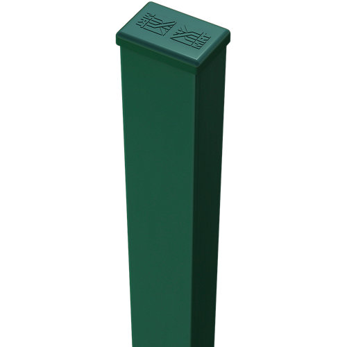 Poste de acero galvanizado plastificado verde de 40mm y 85 cm