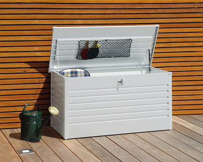 Arcón de exterior de acero Ocio 180 Blanco 181x71x79 cm · LEROY MERLIN