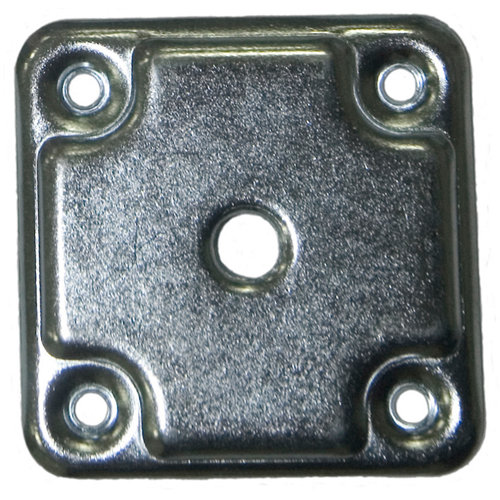 2 placa para pata en acero de 60x60 mm y carga max. de 30 kg