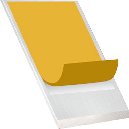 Perfil forma rectangular de aluminio anodizado mate