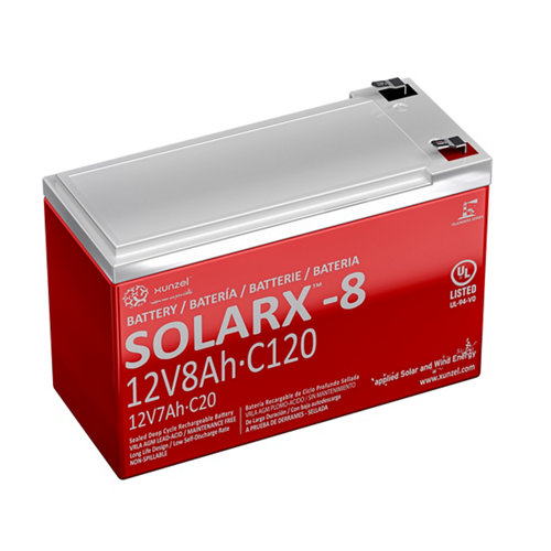 Batería solar solarx-8 xunzel 12v de larga duración sellada sin mantenimiento