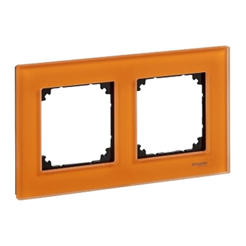 Marco doble schneider elegance cristal naranja