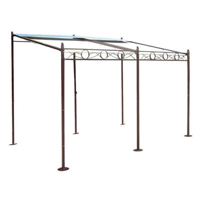 Toldo para pérgola de pared beige 3,5x2,5 m