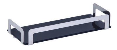 Estante baño negro 12x0.6 cm · LEROY MERLIN
