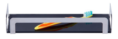 Estante baño negro 12x0.6 cm · LEROY MERLIN