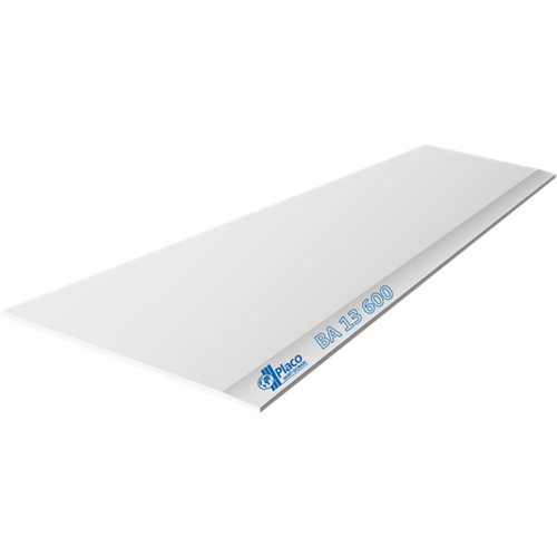 Placa cartón/yeso laminado blanco 60x200x1,3 cm