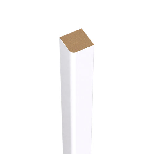 Mosquitera balconera corredera de color plata de 100x220 cm (ancho x alto) 27 Liston de mdf melamina blanca 15x15 mm x 2,43 m (ancho x grueso x largo)